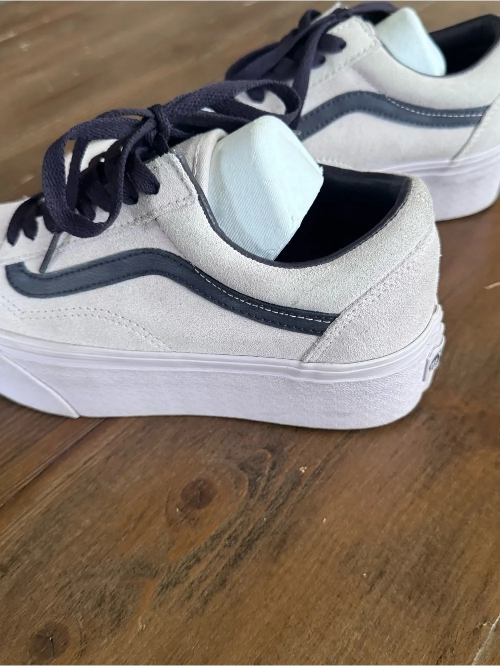 Vans Old Skool Stackform Lavender Suede Platform Sneakers 8